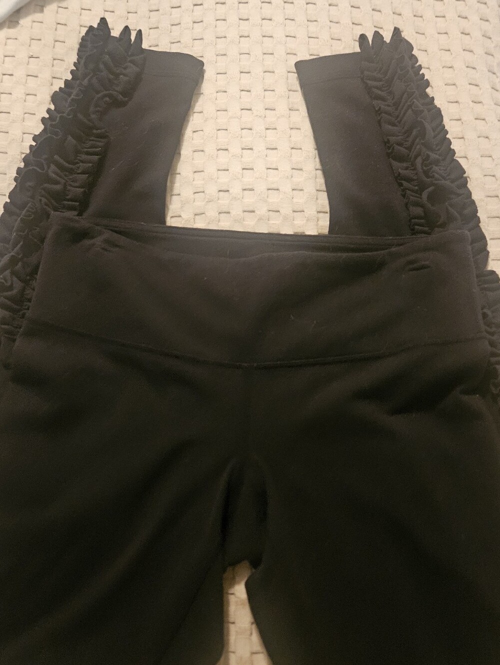 Lululemon Black Ruffle Trim Pants - Picture 5 of 7